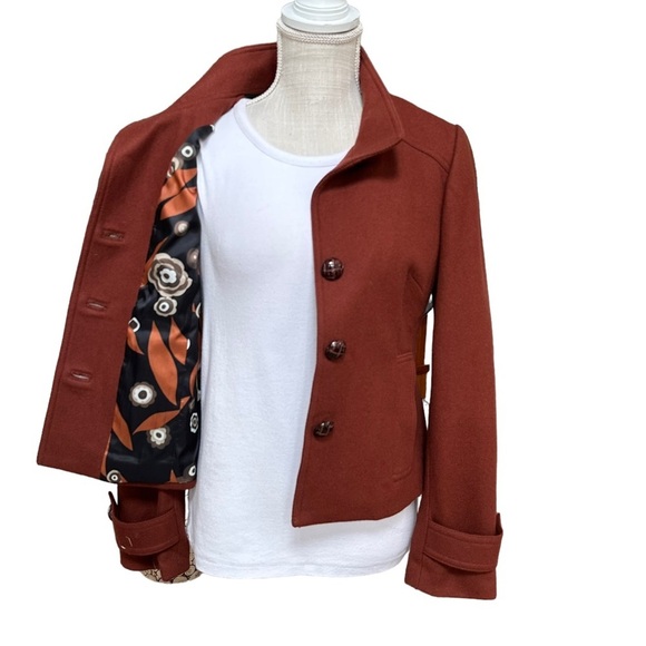 Banana Republic Womens Brown Wool Blend Winter Jacket Size S - Picture 3 of 12